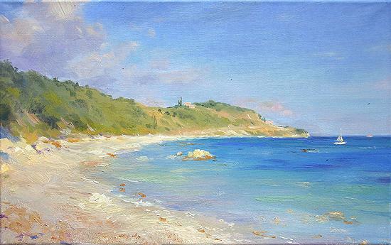 oil seascape painting Bright Day