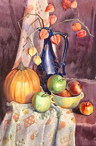 Maria Pustovalova. Still Life. 2005. Paper, watercolor