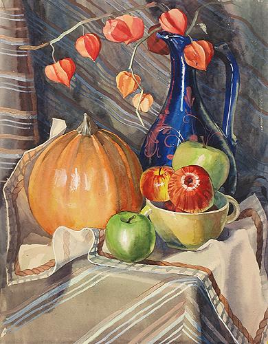 Maria Pustovalova. Still Life. 2005. Paper, watercolor