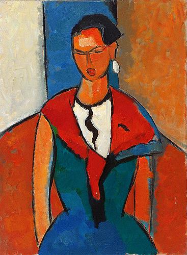 Portrait of a Woman figurative art - oil painting