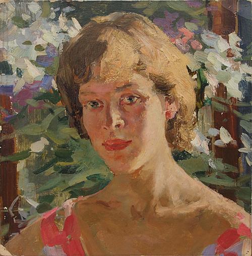 Masha portrait or figure - oil painting