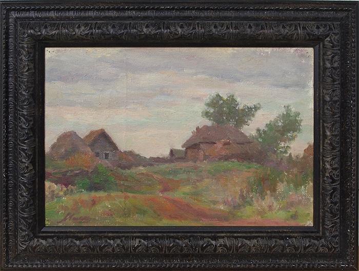 Untitled rural landscape - oil painting