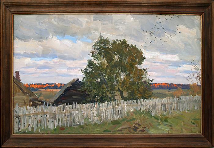Untitled autumn landscape - oil painting