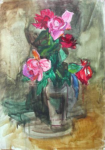 Flowers flower - oil, pastel painting