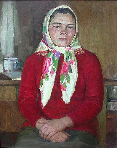Young Milkmaid's Portrait portrait or figure - oil painting